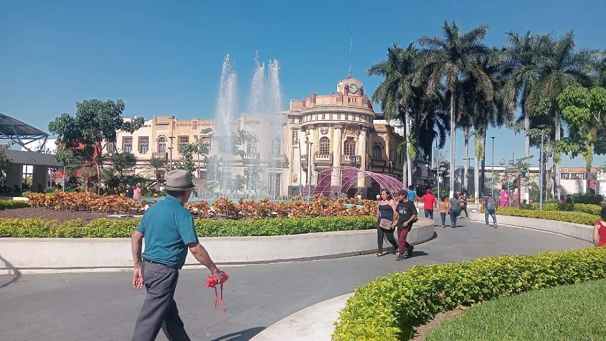 personas caminando en el parque